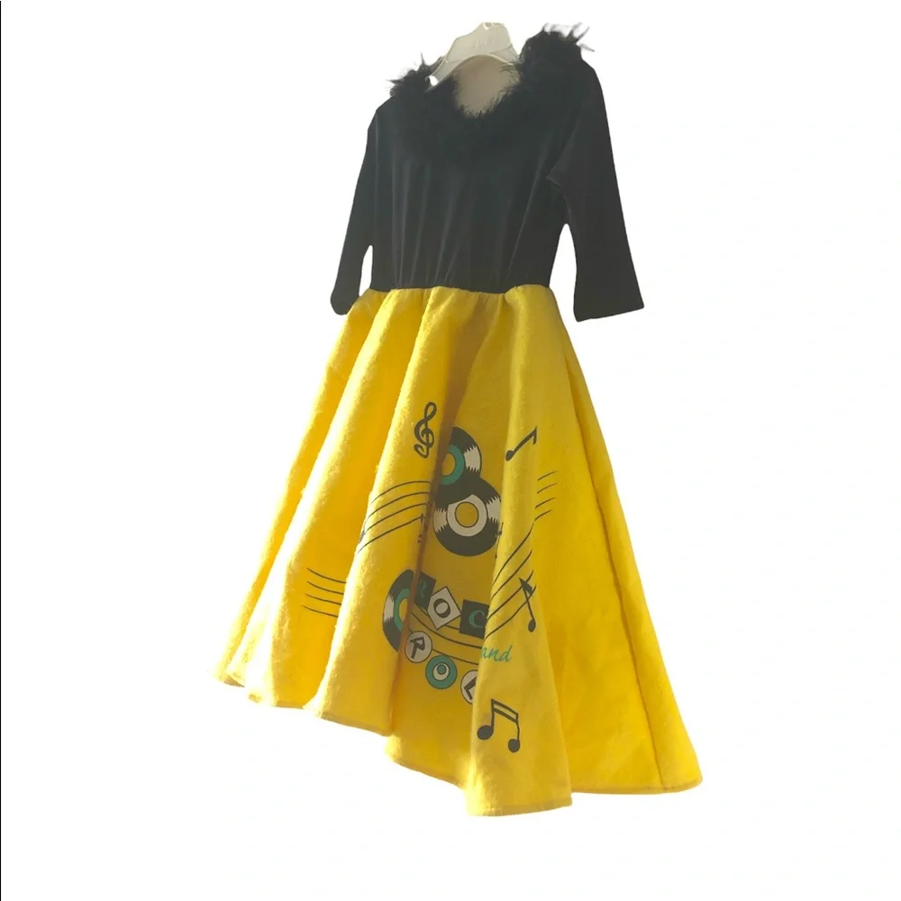 Rubie’s Disco Girl Halloween Costume Rock and Roll Circle Skirt Child S